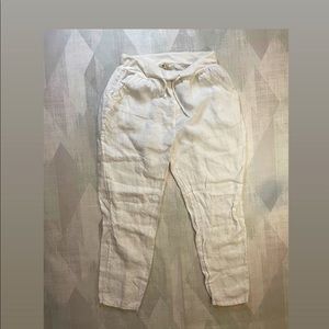 White Linen Pants Size Medium